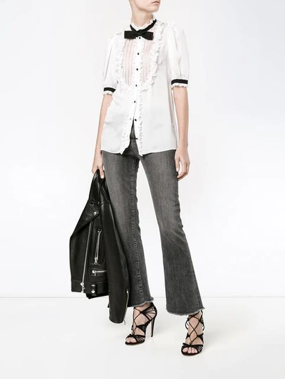 Shop Dolce & Gabbana Bluse Im Smoking-stil - Weiss In White