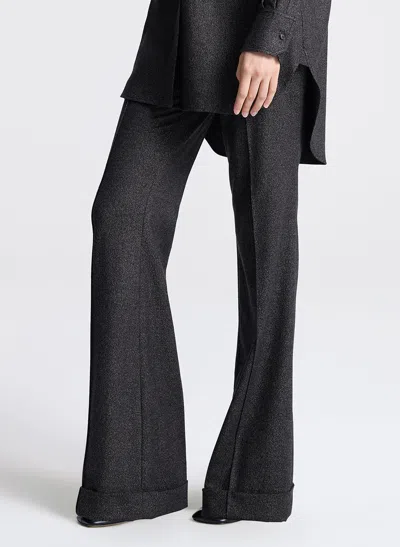 A.l.c Max Wool Marled Tailored Pant In Black