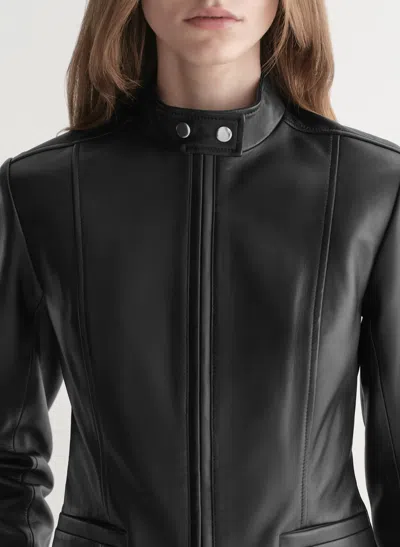 A.l.c Marlowe Leather Jacket In Black