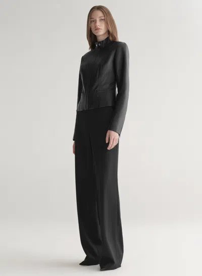 A.l.c Marlowe Leather Jacket In Black