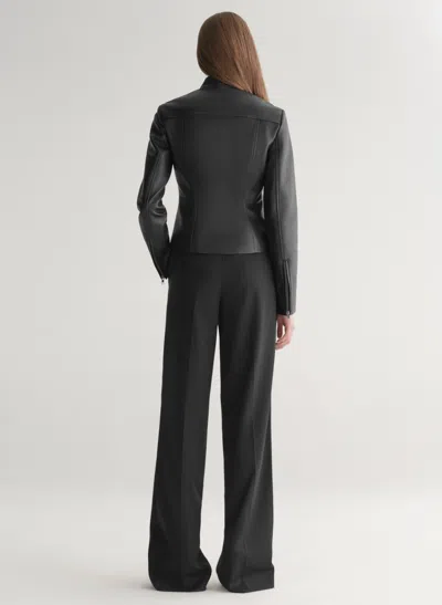 A.l.c Marlowe Leather Jacket In Black