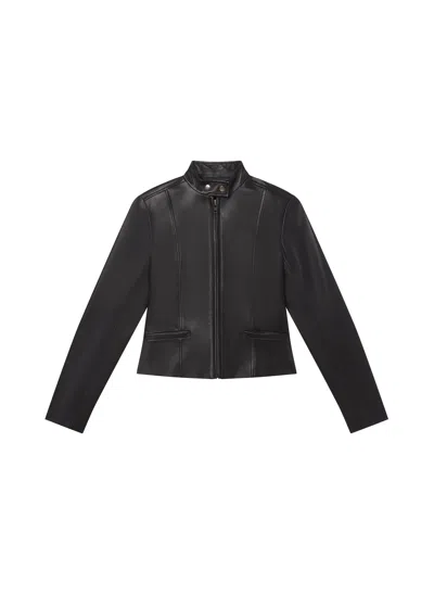 A.l.c Marlowe Leather Jacket In Black