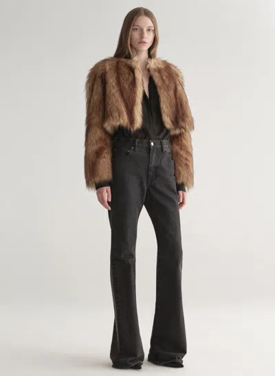 A.l.c A. L.c. Solange Faux Fur Cropped Coat In Blue