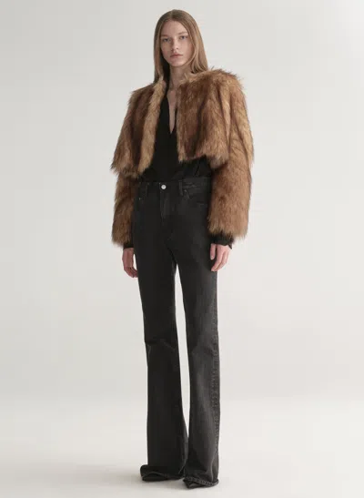 A.l.c A. L.c. Solange Faux Fur Cropped Coat In Blue