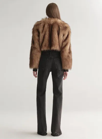 A.l.c A. L.c. Solange Faux Fur Cropped Coat In Blue