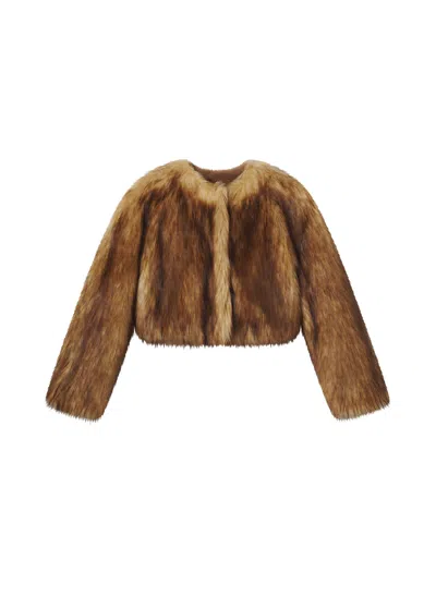 A.l.c A. L.c. Solange Faux Fur Cropped Coat In Blue