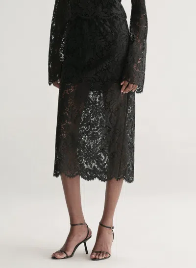 A.l.c Lydia Lace Midi Skirt In Black