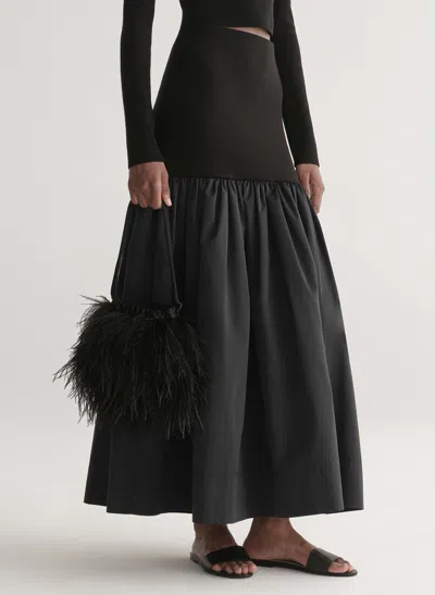 A.l.c . Cami Mixed Media Maxi Skirt In Black
