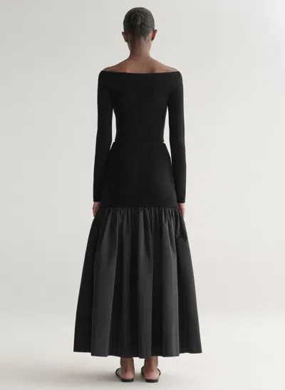 A.l.c . Cami Mixed Media Maxi Skirt In Black