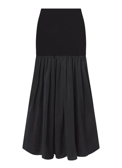 A.l.c . Cami Mixed Media Maxi Skirt In Black