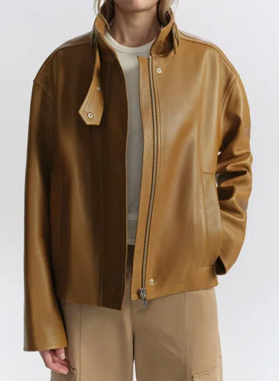 A.l.c Hudson Leather Jacket In Brown