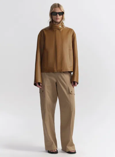 A.l.c Hudson Leather Jacket In Brown