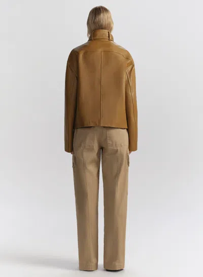 A.l.c Hudson Leather Jacket In Brown