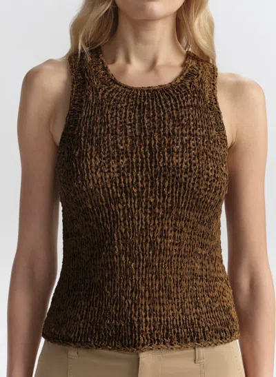 A.l.c Nelly Knit Top In Canyon Dust In Brown