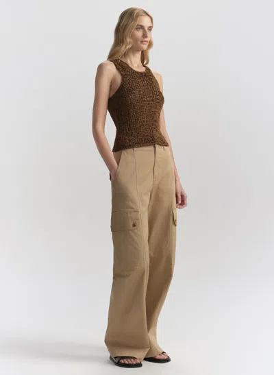 A.l.c Nelly Knit Top In Canyon Dust In Brown