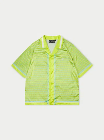 The Couture Club Emblem Printed Resort Shirt - Yellow In Multi