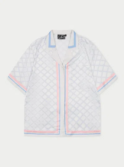 The Couture Club Emblem Print Shirt - Blue In Neutral