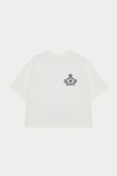The Couture Club Embroidered Crest T-shirt - Off White
