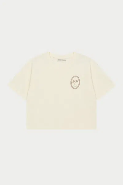 The Couture Club Embroidered Palm Graphic Boxy T-shirt - Off White In Neutral