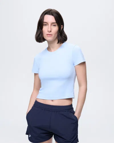 Pangaia Womens Cropped T-shirt—wildflower Blue