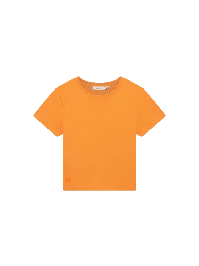 Pangaia Womens Cropped T-shirt—saffron Orange