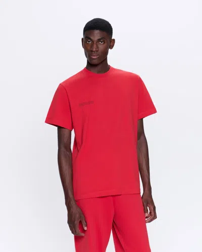 Pangaia Mens 365 Midweight T-shirt—goji Red