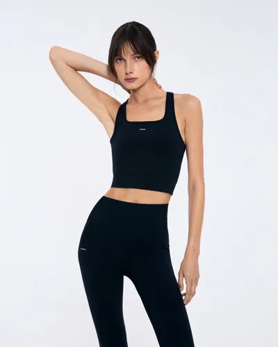 Pangaia Racer-back Compression Tank Top In Black