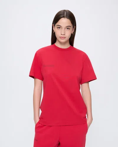 Pangaia Womens 365 Midweight T-shirt—goji Red