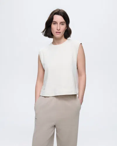 Pangaia Womens Sleeveless T-shirt—bone White