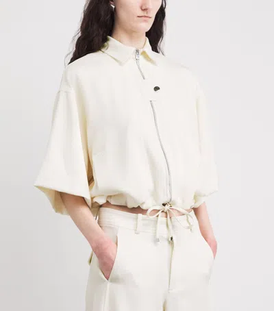 Kiton Wool-silk Jacket In White