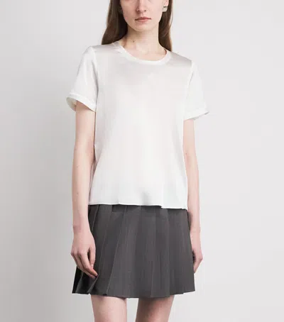 Maje Stretch-silk T-shirt In White