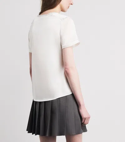 Maje Stretch-silk T-shirt In White