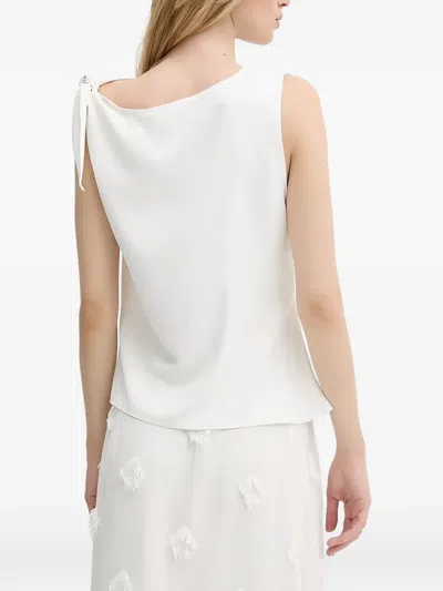 Samsoe & Samsoe Tie-shoulder Top In White