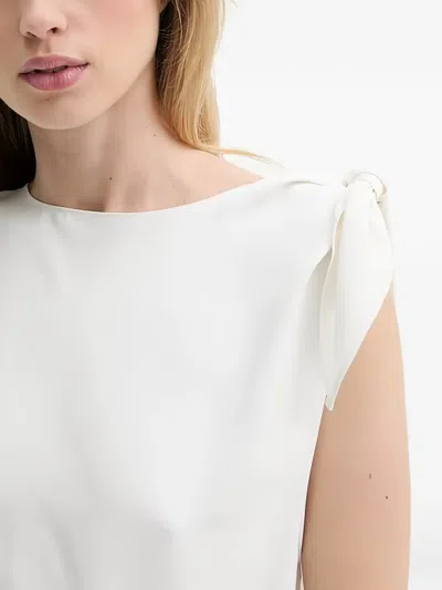 Samsoe & Samsoe Tie-shoulder Top In White