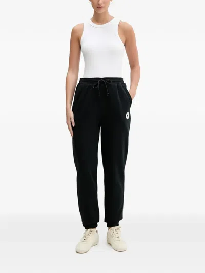 Converse Drawstring Logo Track Pants In Black