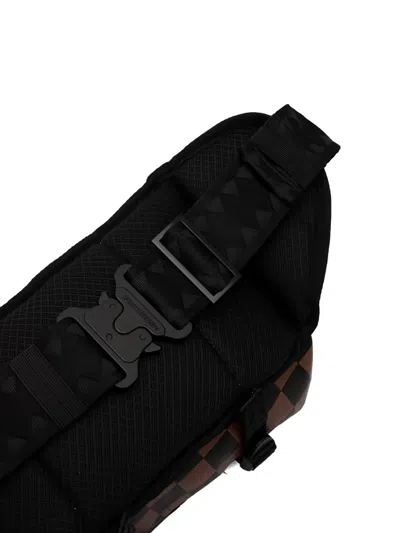 Sprayground Checkerboard Shark Belt Bag In Pattern