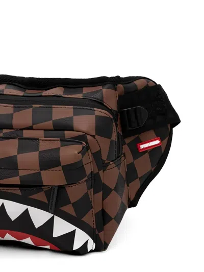Sprayground Checkerboard Shark Belt Bag In Pattern