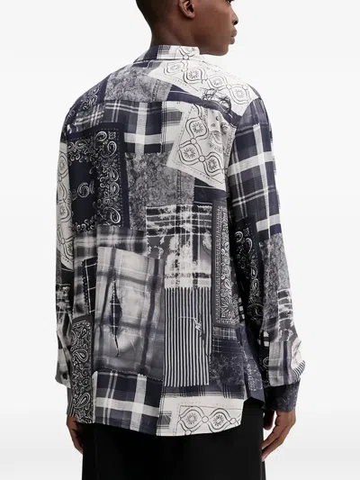 Desigual Patchwork-print Shirt In Multi