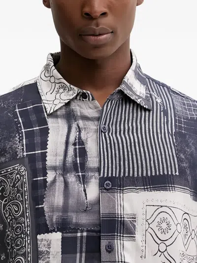 Desigual Patchwork-print Shirt In Multi