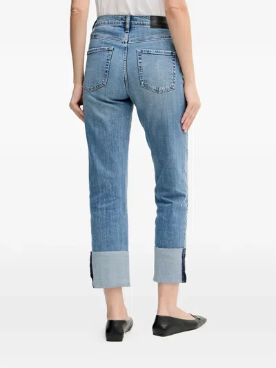 Dkny Cuffed Jeans In Blue