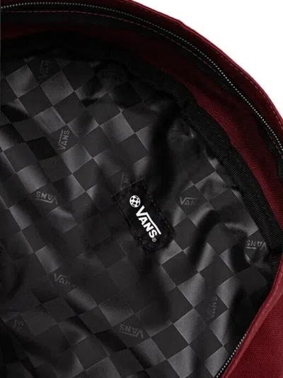 Vans Logo-patch Pocket Backpack In Red