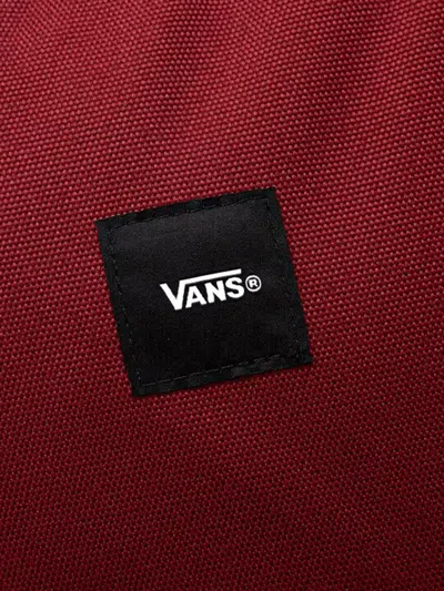 Vans Logo-patch Pocket Backpack In Red