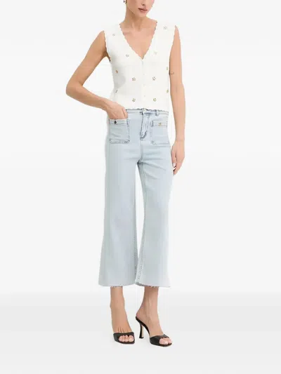 Morgan Front-pockets Button-fastening Jeans In Blue