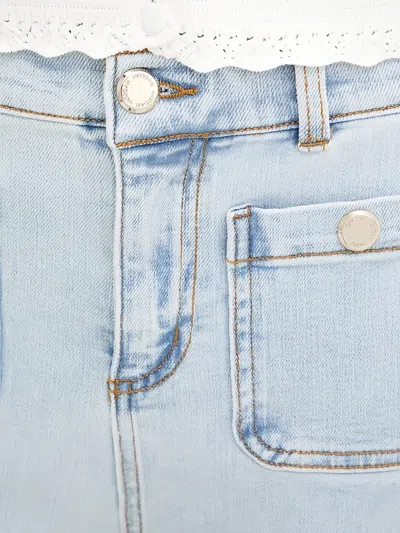 Morgan Front-pockets Button-fastening Jeans In Blue