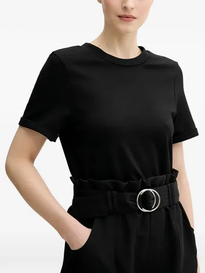 Morgan Belted Playsuit In Black