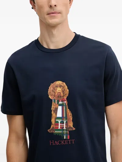 Hackett Dog Graphic T-shirt In Blue