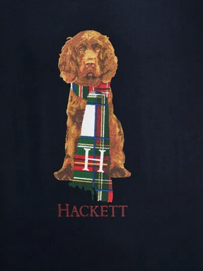 Hackett Dog Graphic T-shirt In Blue