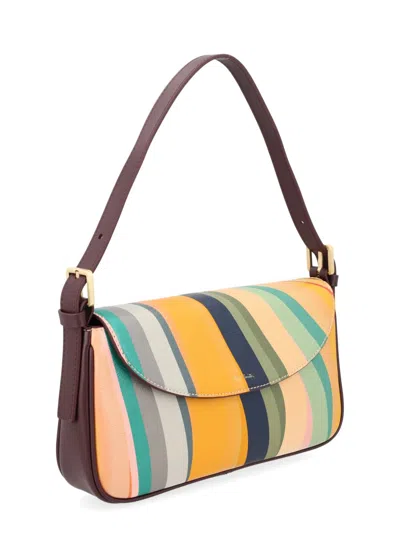 Paul Smith Swirl Leather Shoulder Bag In Multi