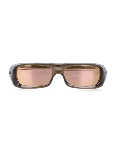 Oakley Rectangular Frame Sunglasses Colored Lenses In Brown