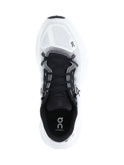 On Low Top Sneakers With Mesh Upper And Rubber Outsole In White